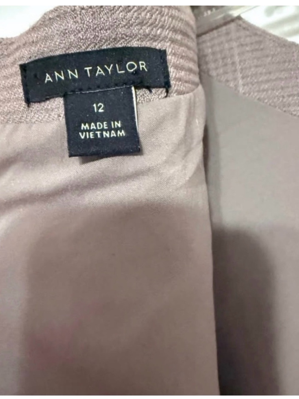 Ann Taylor Taupe Sleeveless Peplum Sheath Dress - Picture 2 of 10